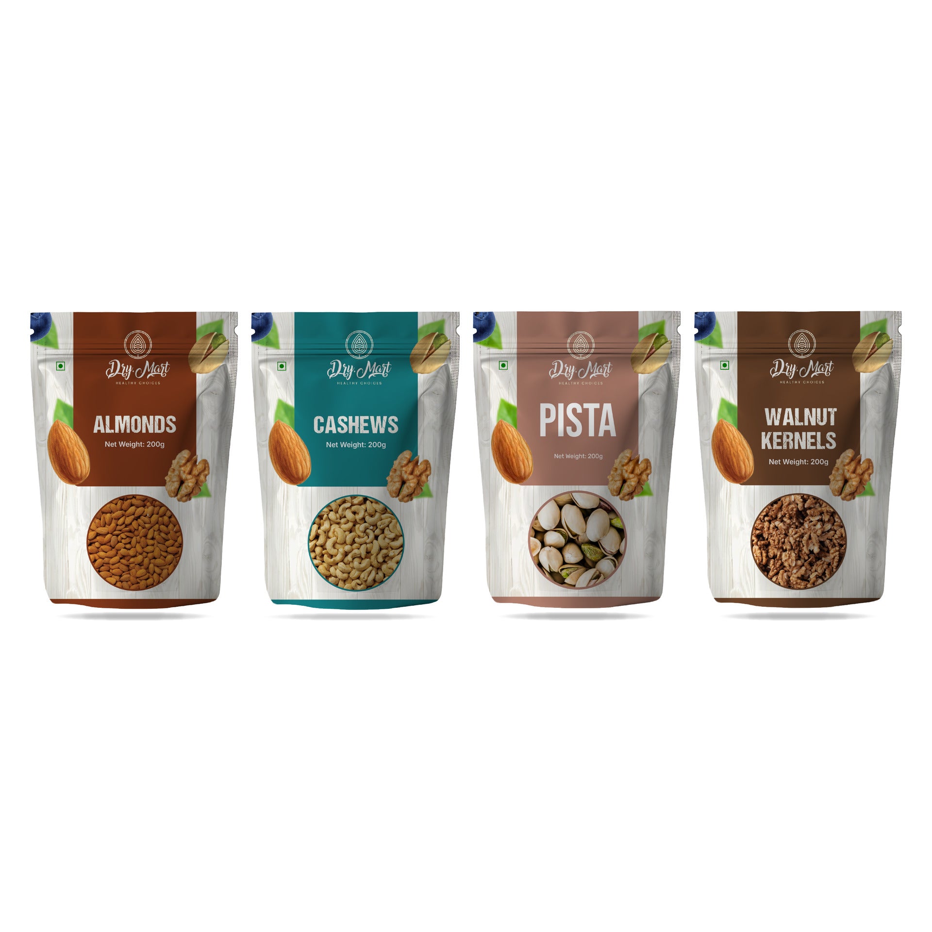 Almond + Cashew +  Pista + Walnut Kernels